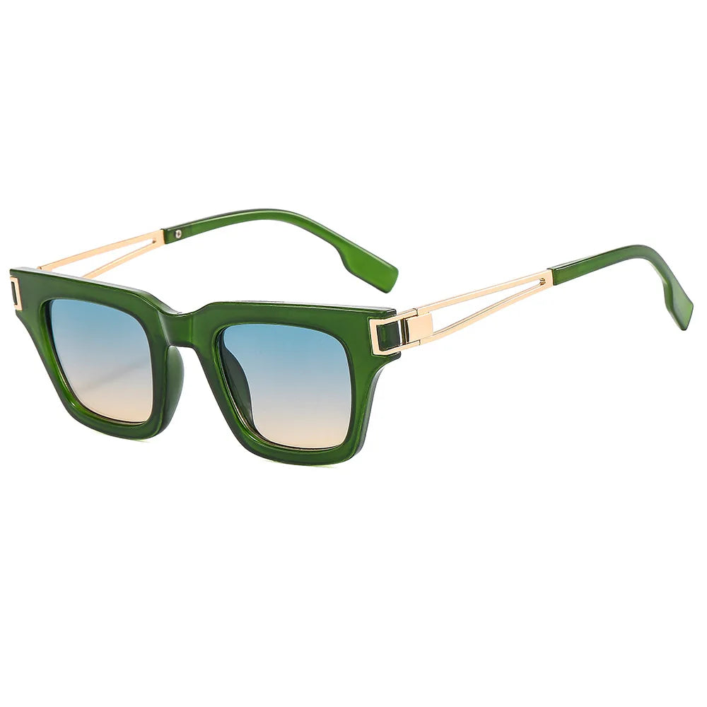 Gafas de sol cuadradas pequeñas Vintage para hombre y mujer, lentes de sol Unisex de diseñador de marca de lujo, lentes populares con UV400