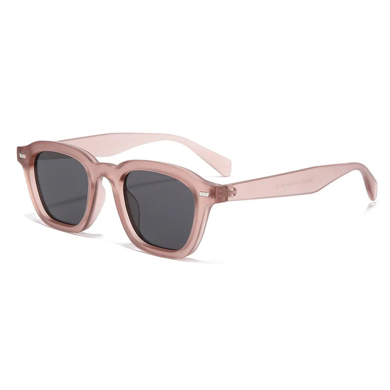 Ins Popular Vintage cuadrado Color gelatina remaches hombres gafas de sol tendencia moda gradiente tonos UV400 mujeres gafas de sol de lujo