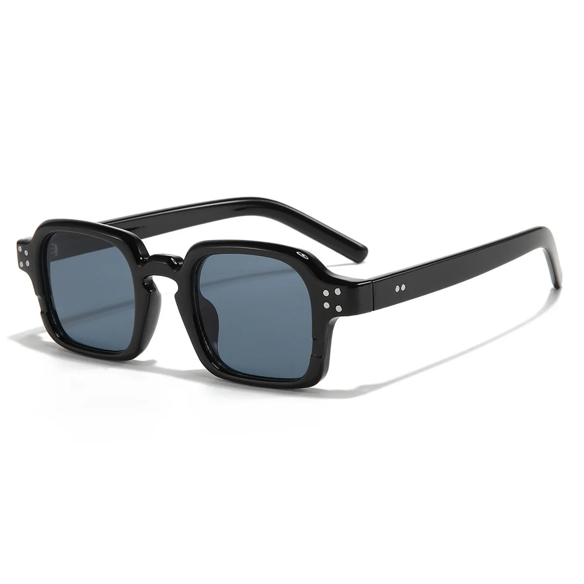 Ins-gafas de sol cuadradas con remaches para hombre y mujer, lentes populares de color verde, Punk, azul, UV400, marca de lujo Retro
