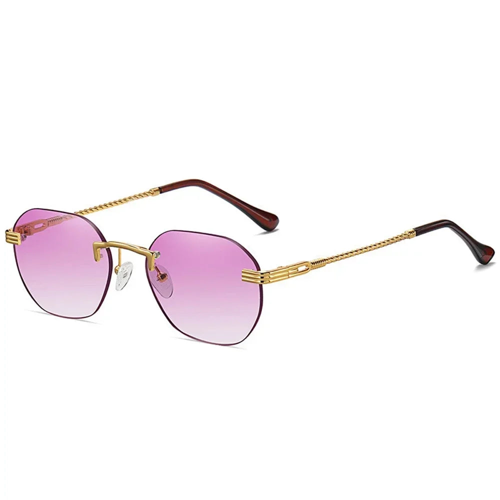 Gafas de sol retro clásicas para hombres y mujeres - Metal dorado negro marrón tonos