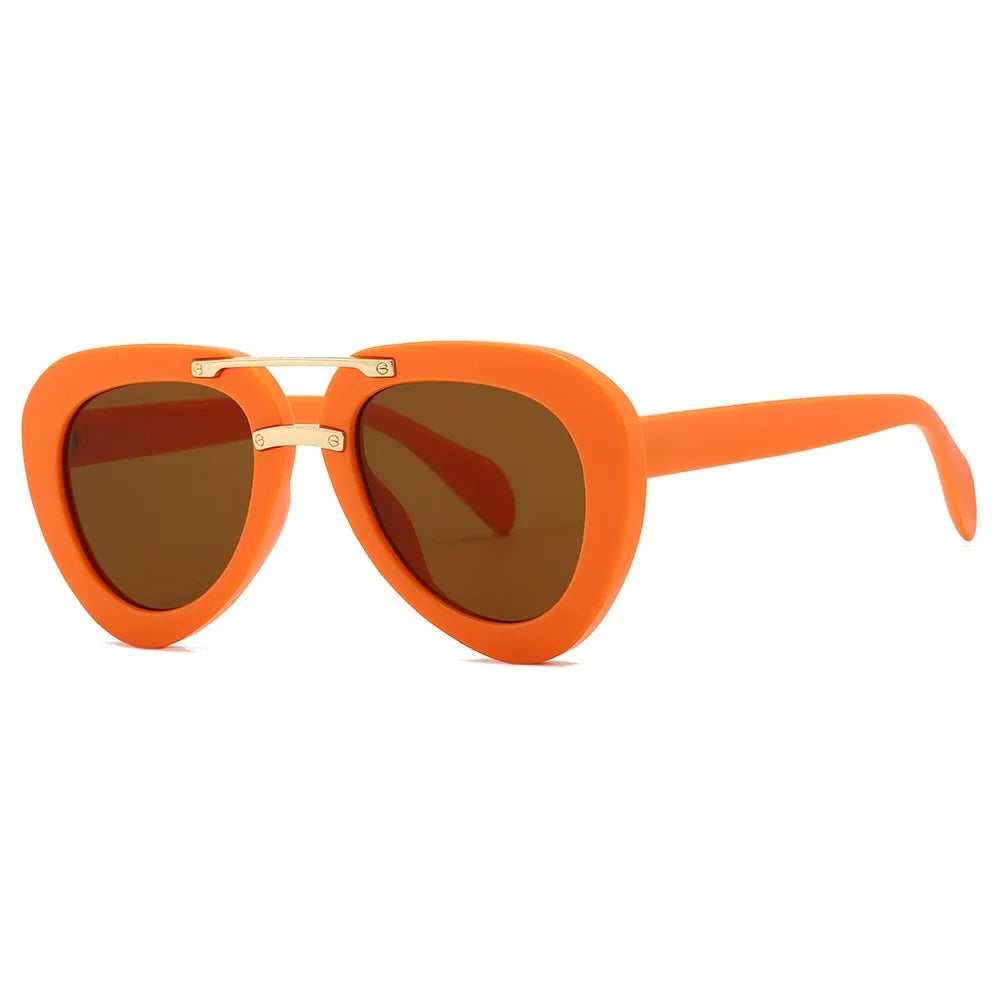 Nueva tendencia gafas de sol mujeres hombres diseño de piloto Retro Casual negro Unisex moda viaje Vintage gafas de sol para mujer UV400