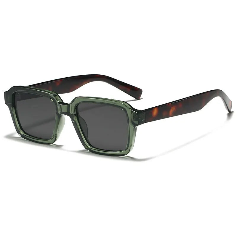 Gafas de sol cuadradas de moda Popular Ins para mujer, gafas de sol Retro VERDE UV400 para hombre, gafas de sol de tendencia