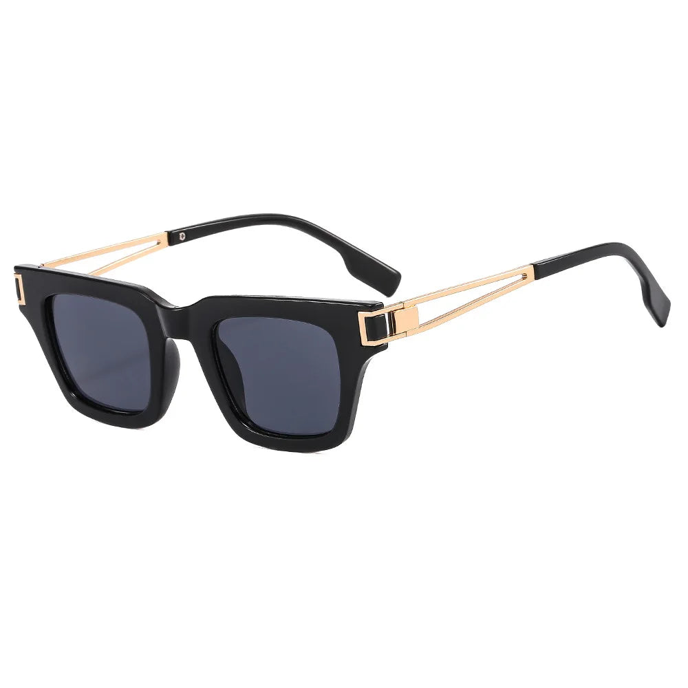 Gafas de sol cuadradas pequeñas Vintage para hombre y mujer, lentes de sol Unisex de diseñador de marca de lujo, lentes populares con UV400