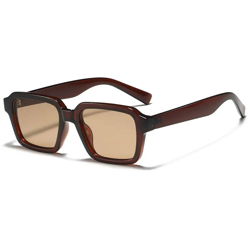 Gafas de sol cuadradas de moda Popular Ins para mujer, gafas de sol Retro VERDE UV400 para hombre, gafas de sol de tendencia