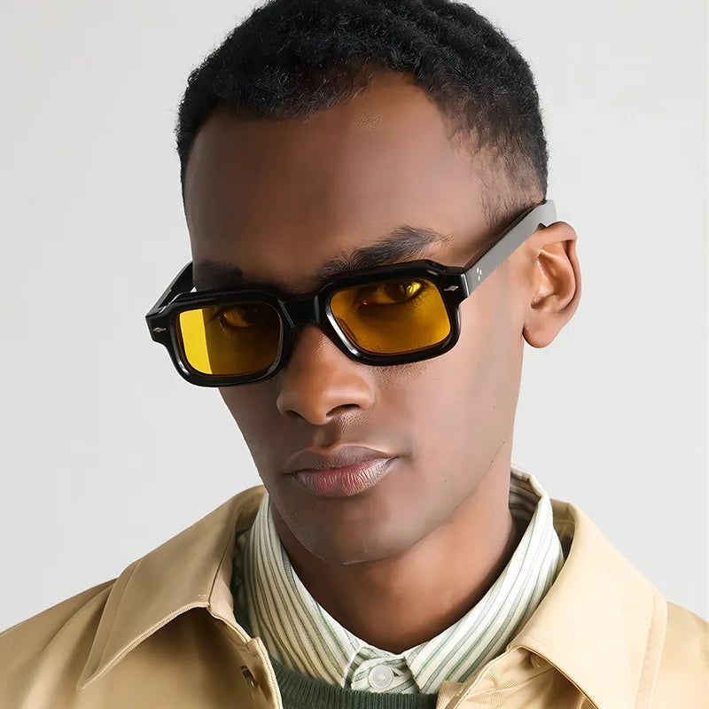 Gafas De Sol cuadradas para mujer, Gafas De Sol transparentes para hombre, Gafas De Sol para viajes y vacaciones, Gafas De Sol Retro Vintage UV400 Lunette Soleil Femme Gafas De Sol