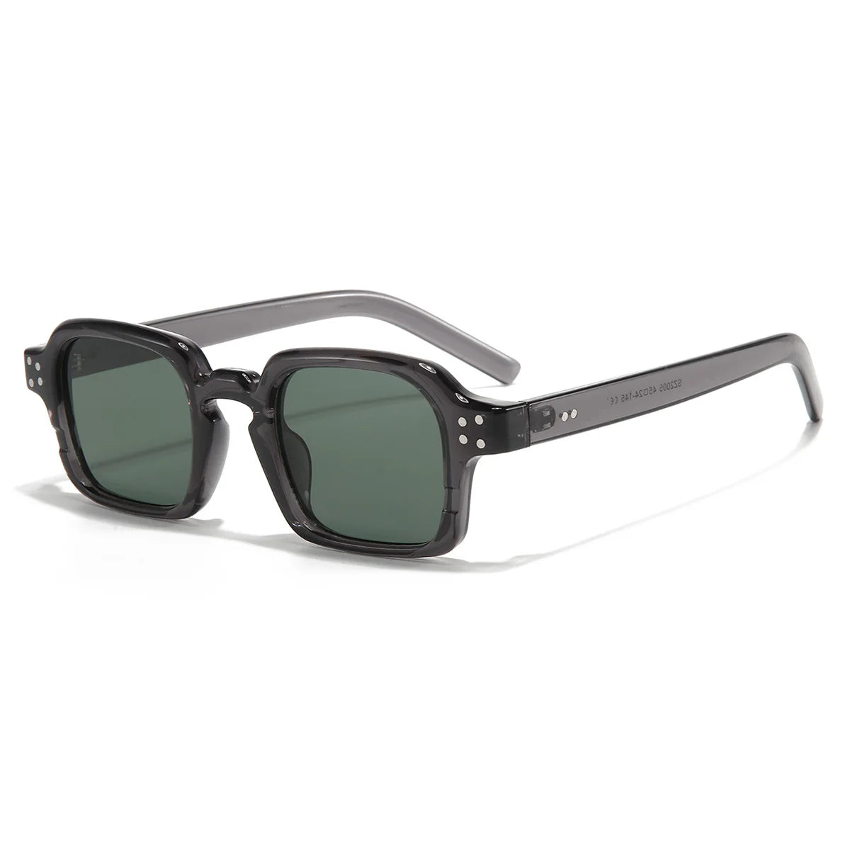 Ins-gafas de sol cuadradas con remaches para hombre y mujer, lentes populares de color verde, Punk, azul, UV400, marca de lujo Retro