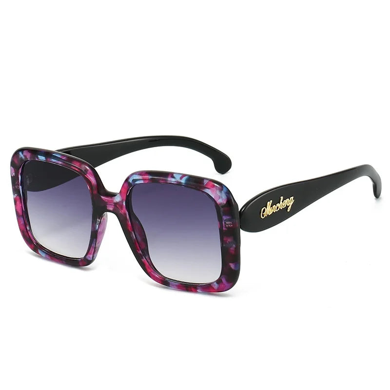 Gafas de sol cuadradas con gradiente de carey Retro para mujer, marca Y2K, diseño de montura con personalidad, gafas de sol a la moda que combinan con todo para hombre UV400