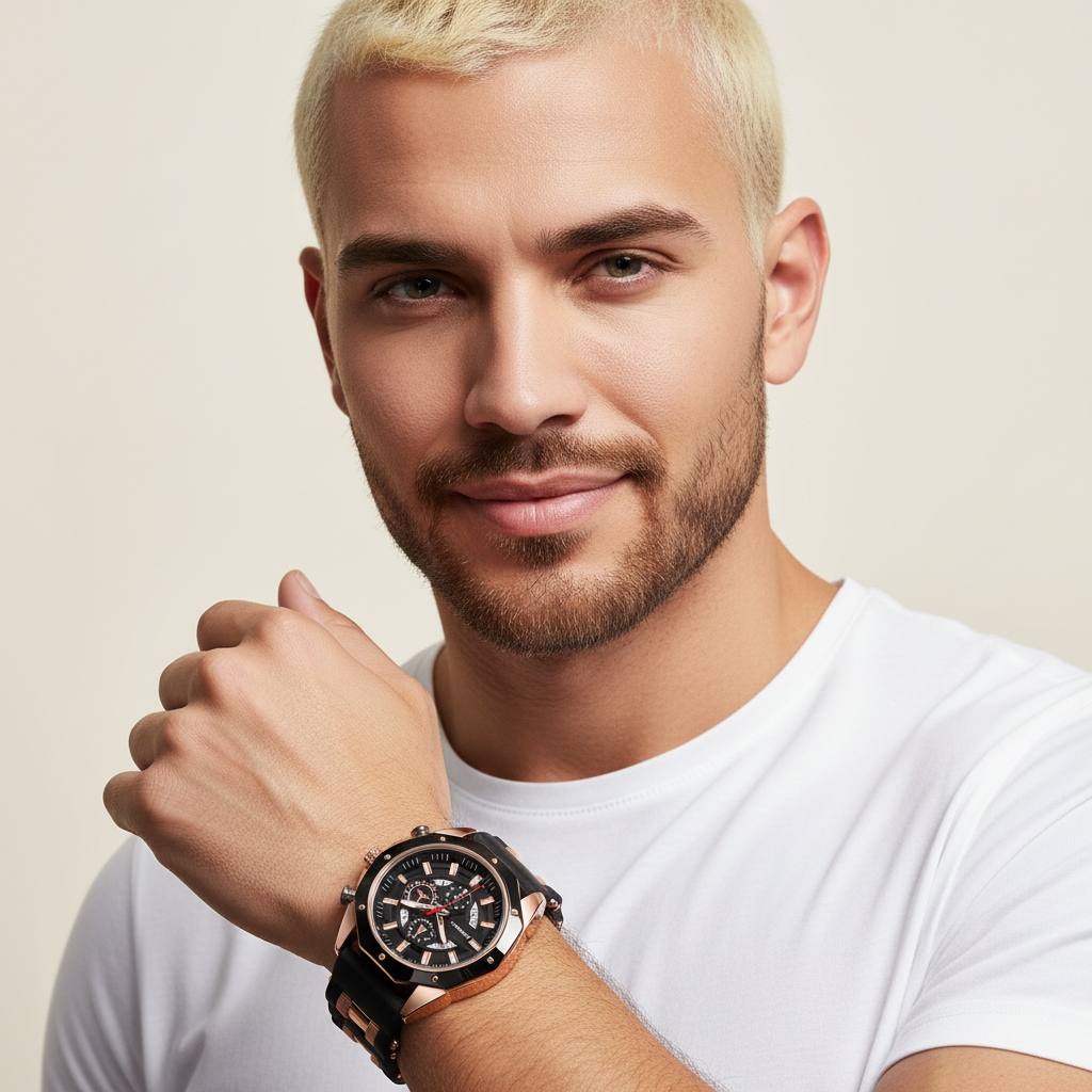 Caixa com 7 relógios de luxo da loja DRAX