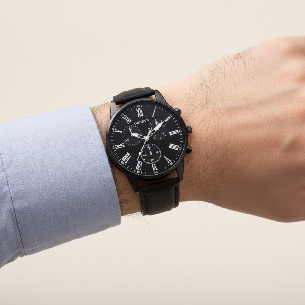 8 relógios clássicos com pulseiras de couro